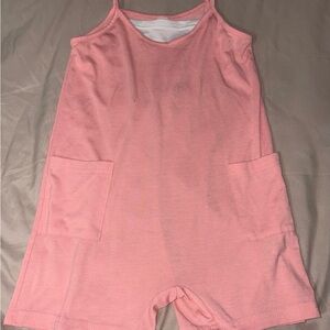 SHEIN Pink Kids Tank Top Romper